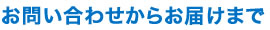 お問い合わせからお届けまで